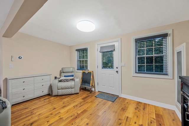 entryway featuring light hardwood / wood-style flooring