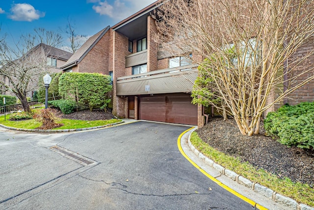 view of property with a garage