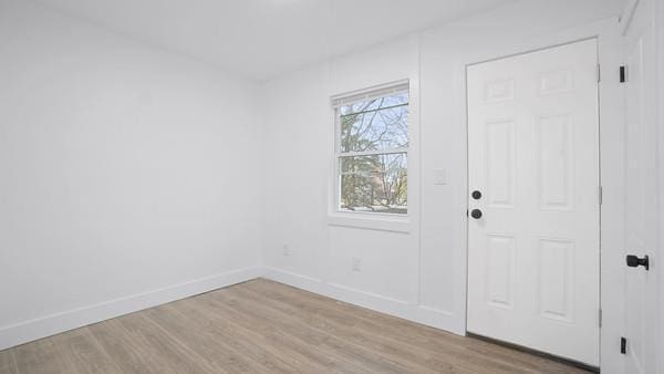 foyer featuring light wood-type flooring