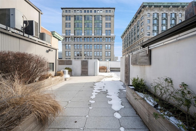 view of patio with central AC unit