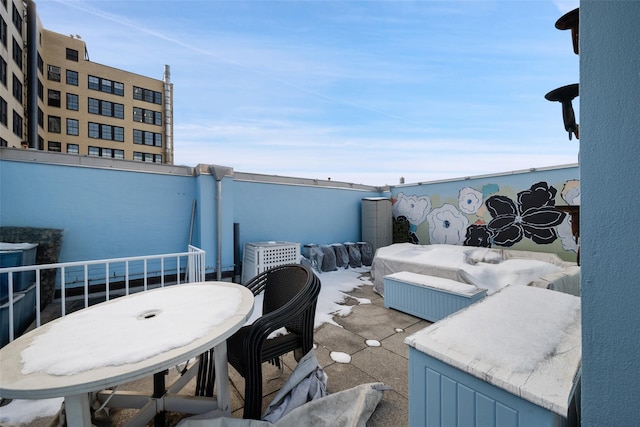 view of patio / terrace with a balcony