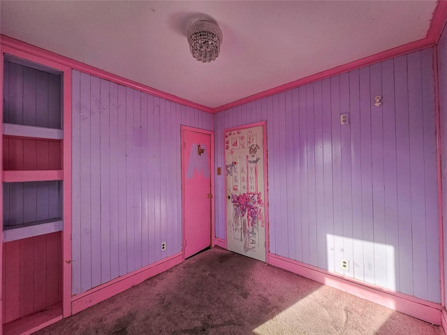 129-06 131st St, South Ozone Park, NY 11420 - unfurnished room featuring carpet and wood walls