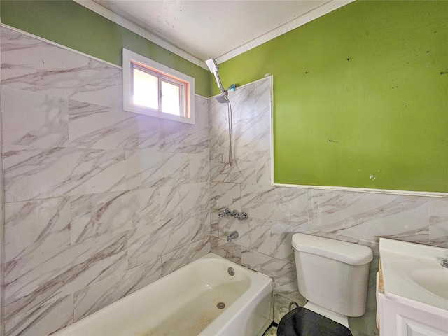 129-06 131st St, South Ozone Park, NY 11420 - bathroom featuring vanity, shower / washtub combination, and wainscoting