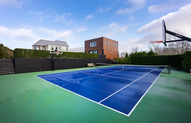 view of sport court featuring basketball court