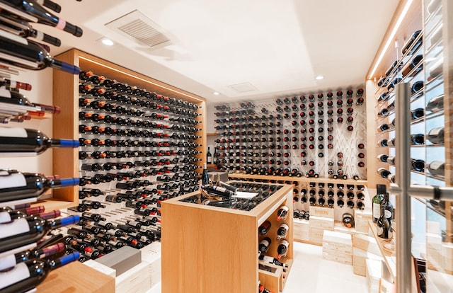 view of wine room