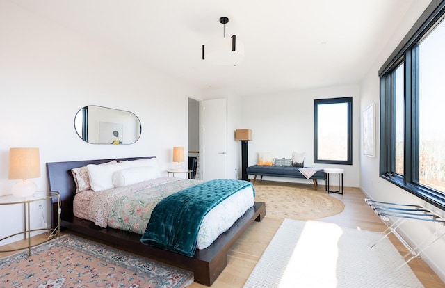 bedroom featuring light hardwood / wood-style floors