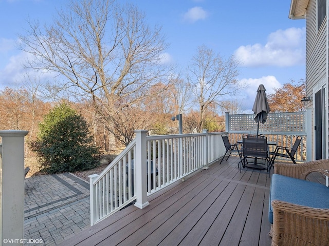 view of wooden terrace