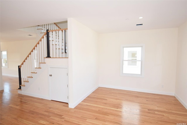 interior space featuring wood-type flooring