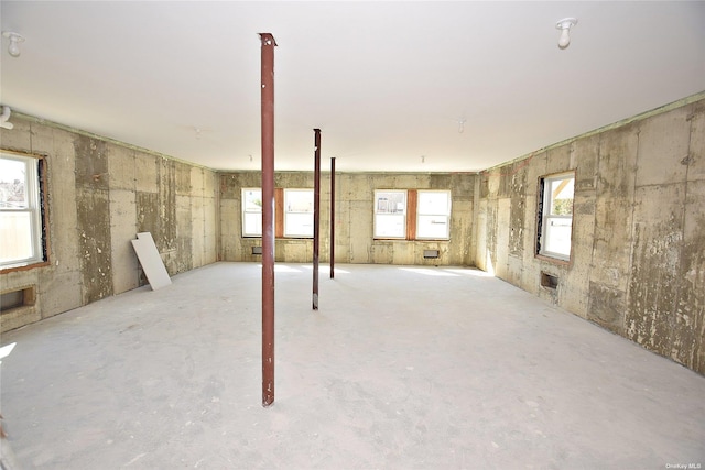 basement featuring a wealth of natural light