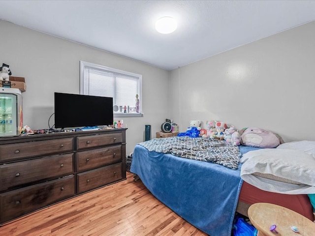 bedroom featuring light hardwood / wood-style floors