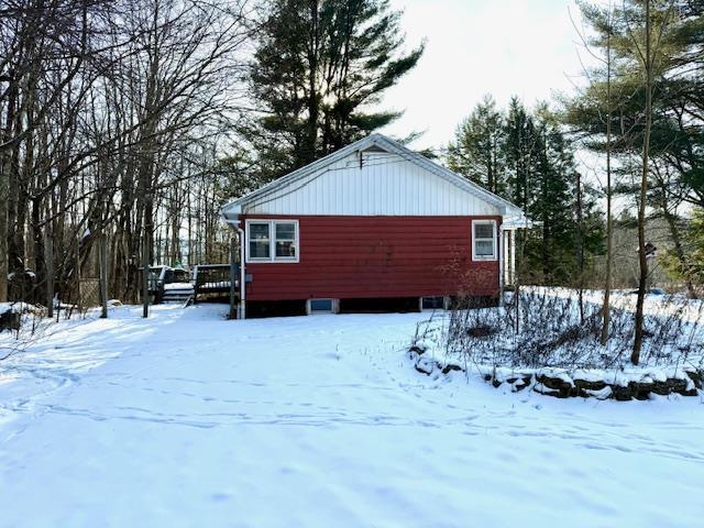 view of snow covered structure