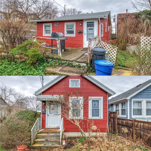 view of bungalow-style house