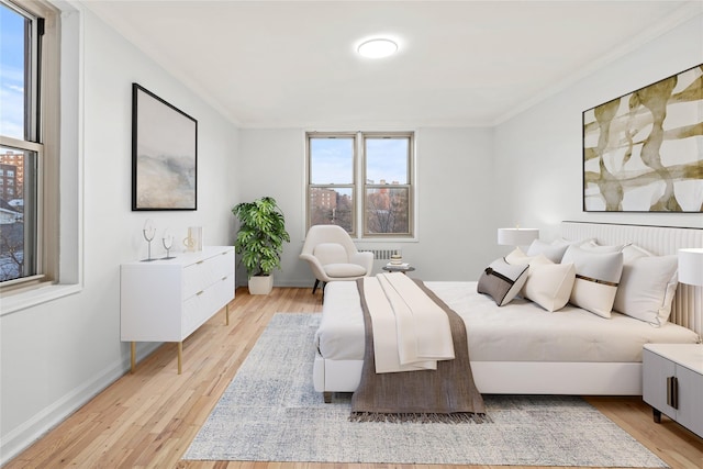 bedroom featuring light hardwood / wood-style flooring