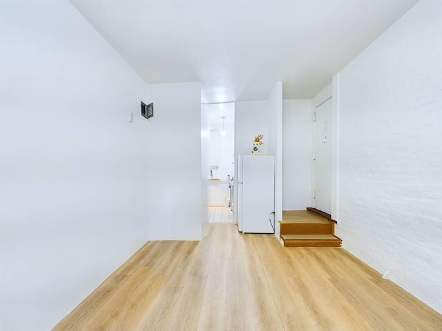 interior space with light hardwood / wood-style floors