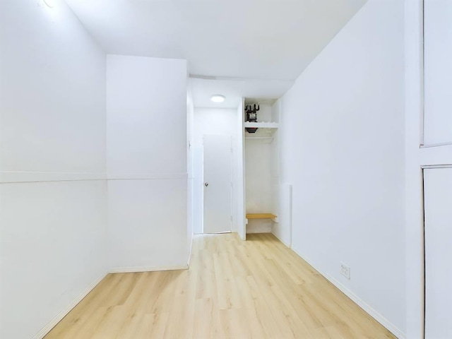 interior space with light hardwood / wood-style floors