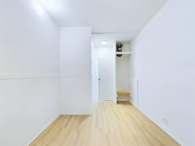 interior space with light hardwood / wood-style floors