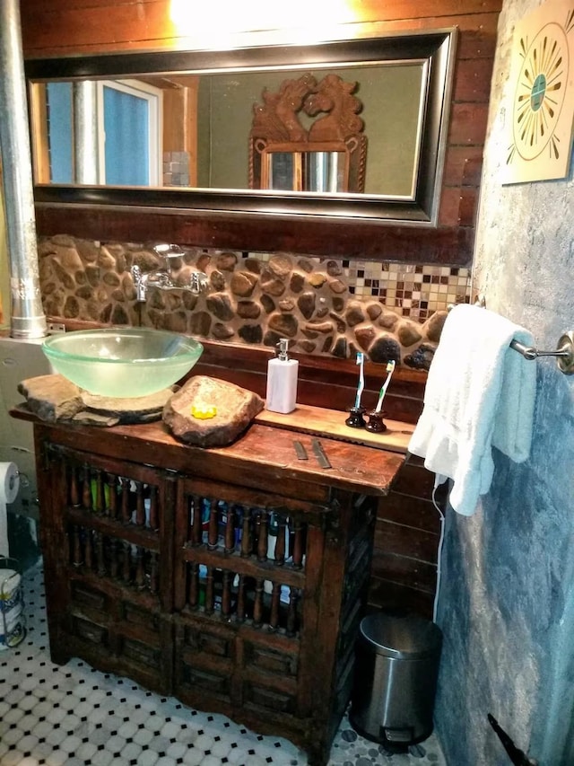 bathroom featuring vanity and tile patterned floors