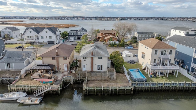 883 S Long Beach Ave, Freeport, NY 11520 - bird's eye view featuring a water view