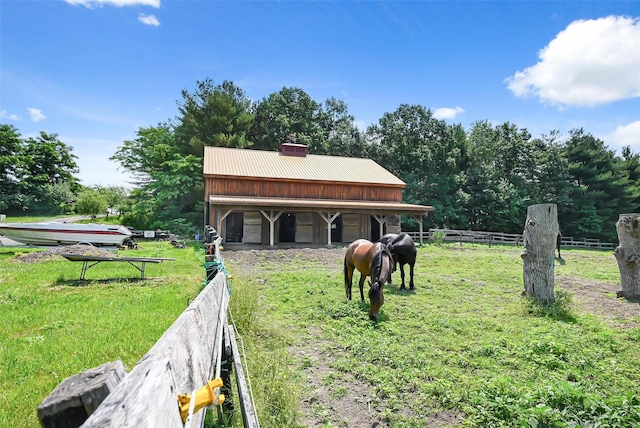 exterior space featuring a rural view