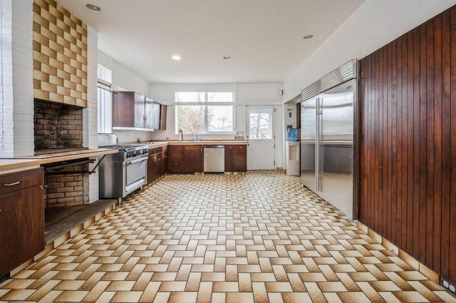 kitchen featuring high end appliances