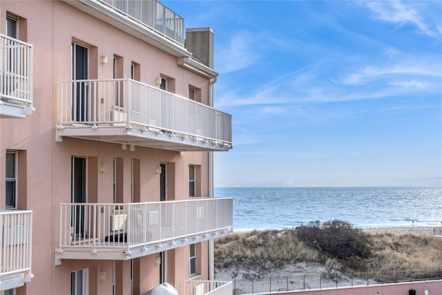 water view featuring a beach view