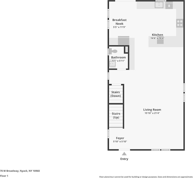70 W Broadway, Nyack, NY 10960 - floor plan