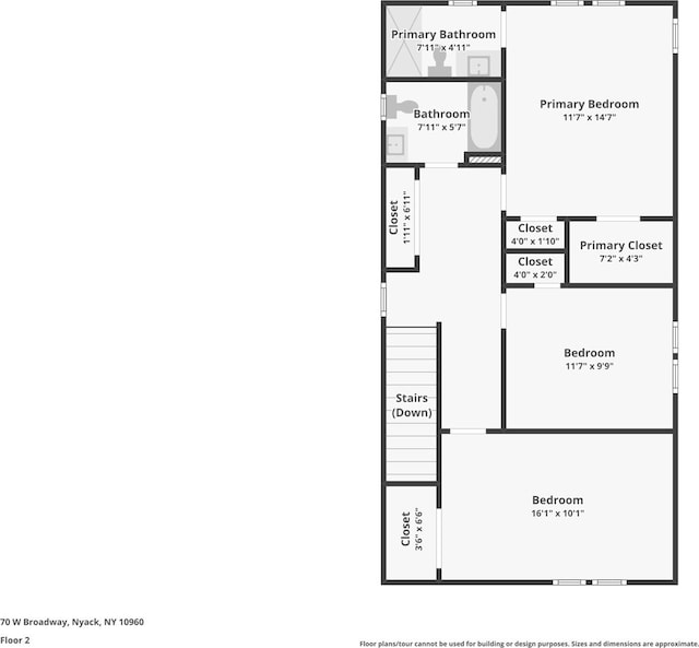 70 W Broadway, Nyack, NY 10960 - floor plan / room layout