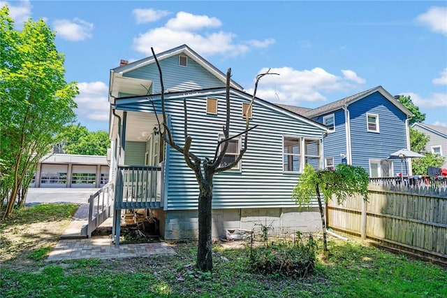 view of rear view of property