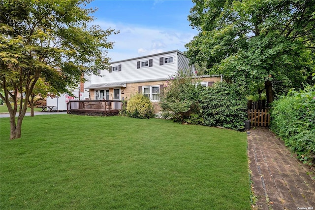 exterior space with a wooden deck