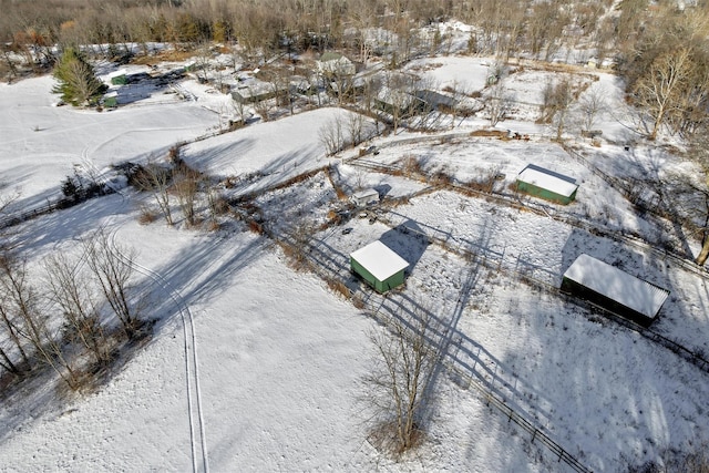 view of snowy aerial view