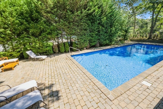 view of pool featuring a patio area