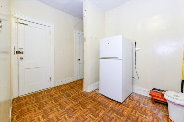 interior space with light parquet floors