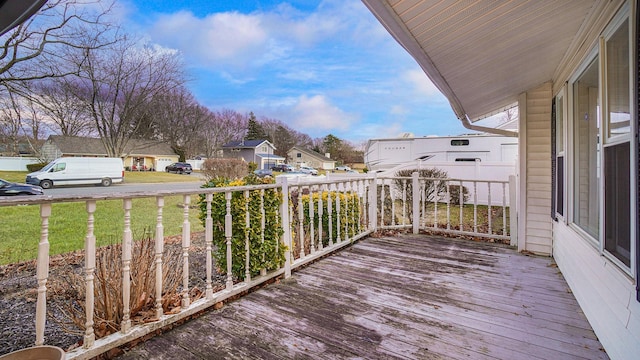 wooden deck with covered porch