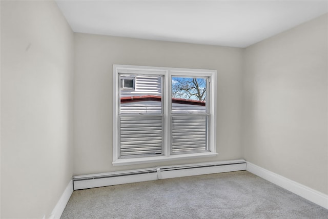 spare room featuring a baseboard radiator