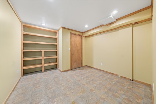 interior space featuring ornamental molding