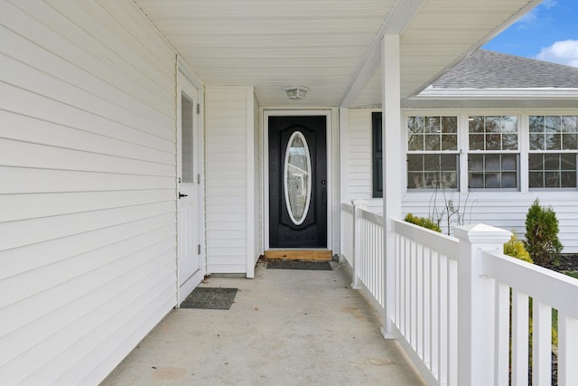 view of doorway to property