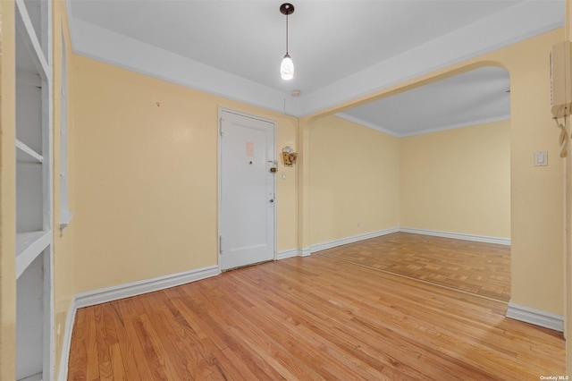 foyer featuring hardwood / wood-style floors