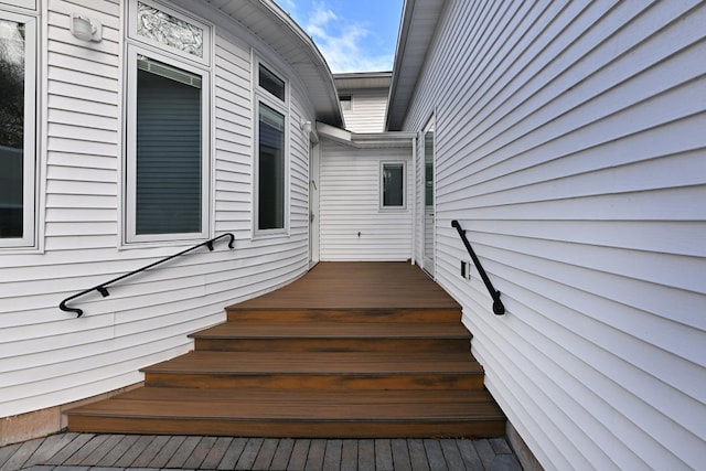 view of stairway