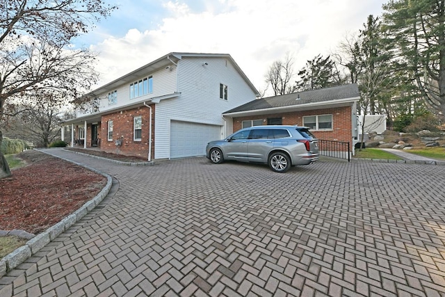 view of home's exterior featuring a garage