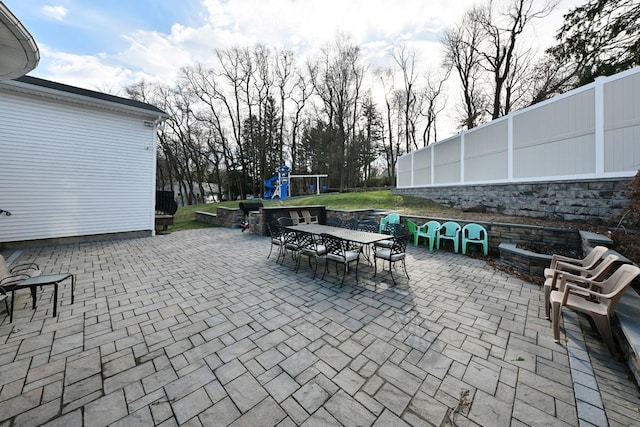 view of patio / terrace with a playground