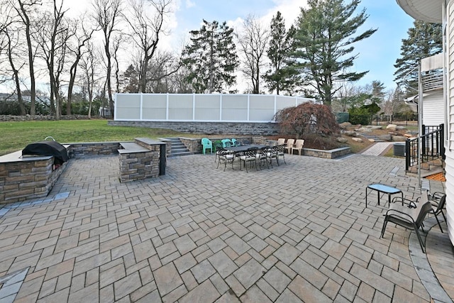 view of patio featuring central AC