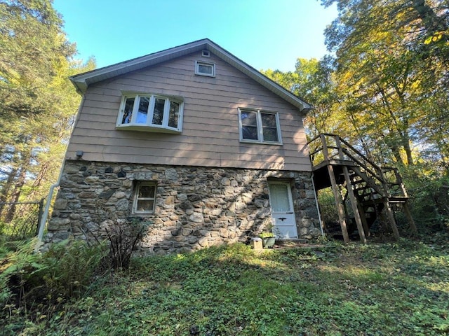 exterior space featuring a deck