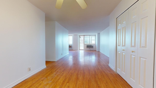 hall featuring light hardwood / wood-style floors