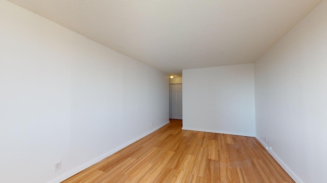 empty room featuring light wood-type flooring