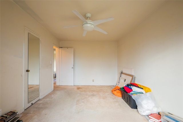 miscellaneous room featuring ceiling fan