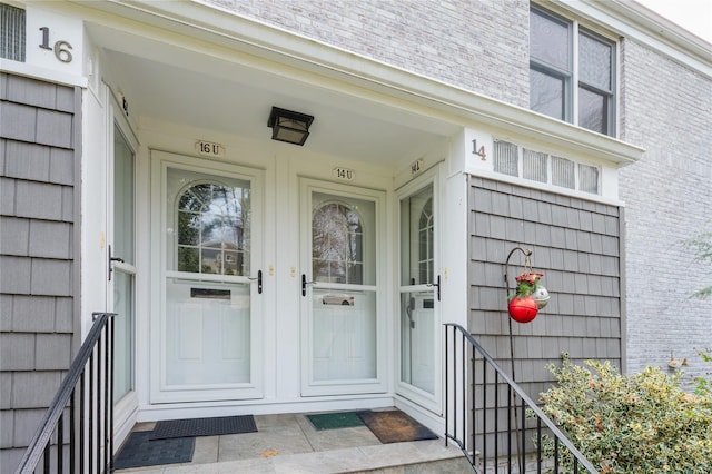 view of doorway to property