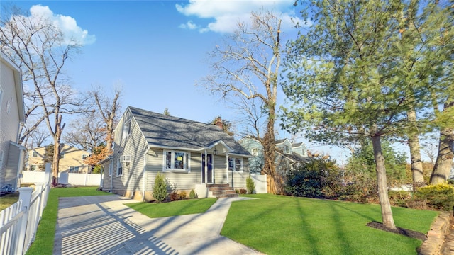 bungalow with a front yard