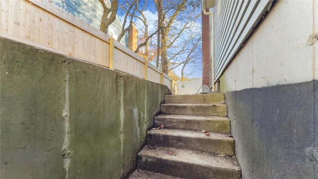 view of stairway