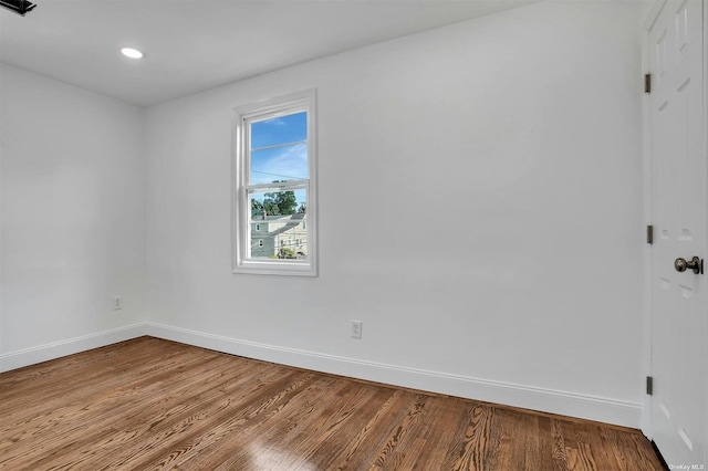 unfurnished room featuring light wood-type flooring