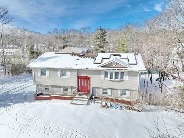 view of split foyer home